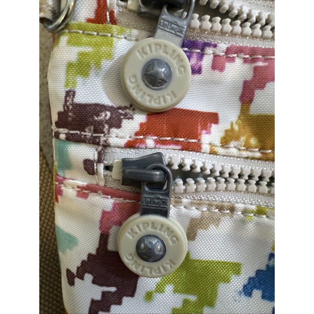 Kipling Multi Color Multi Pocket Nylon Shoulder Bag - Picture 12 of 12